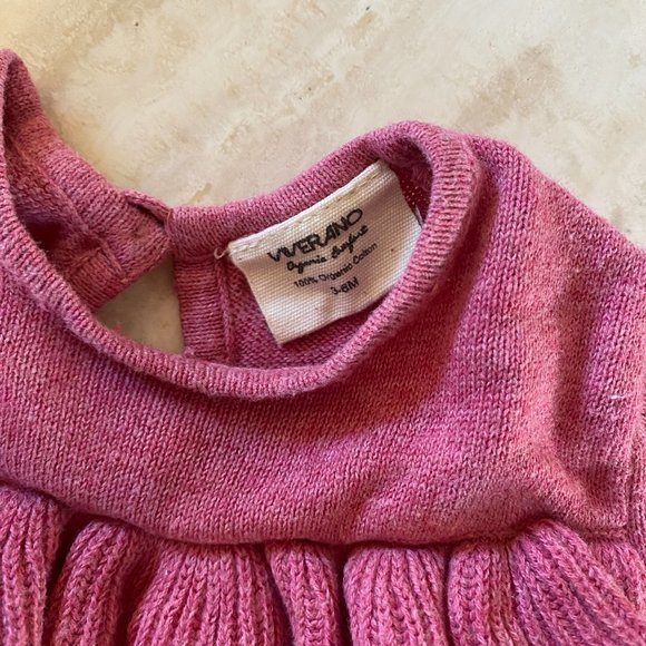 Viverano Milan Heather Knit Ruffle Jumpsuit Romper, size 3-6 months - Picture 2 of 2